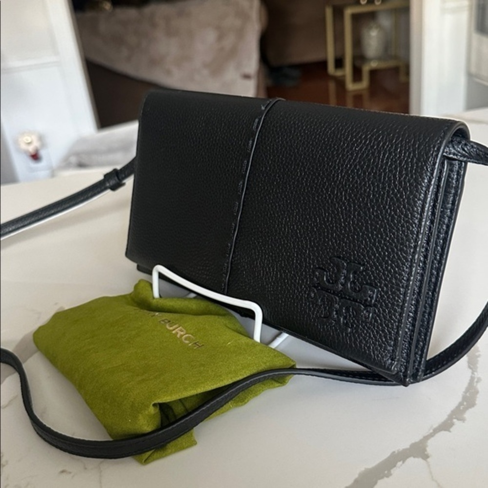 Tory Burch McGraw Pebble Leather Wallet Crossbody Clutch ~NWT~
